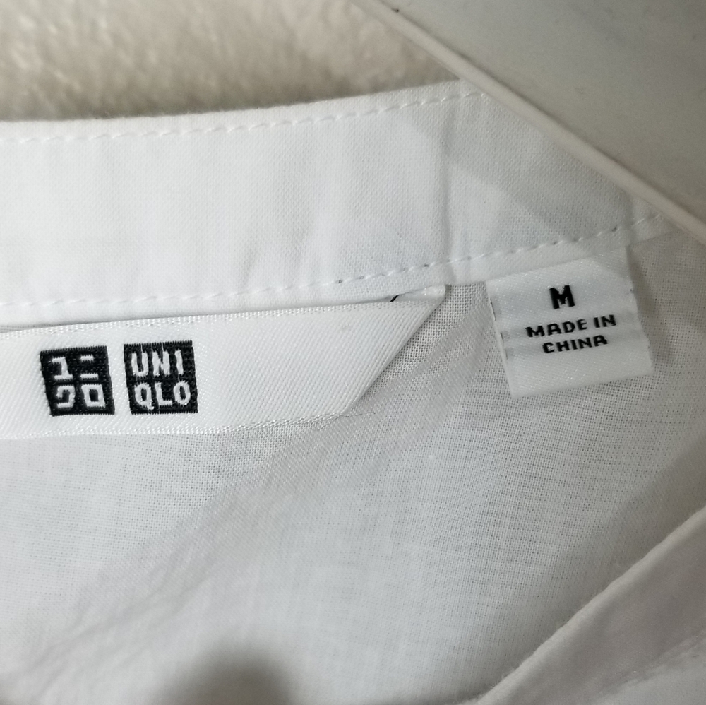 Uniqlo white boho cotton top size M - Picture 4 of 6